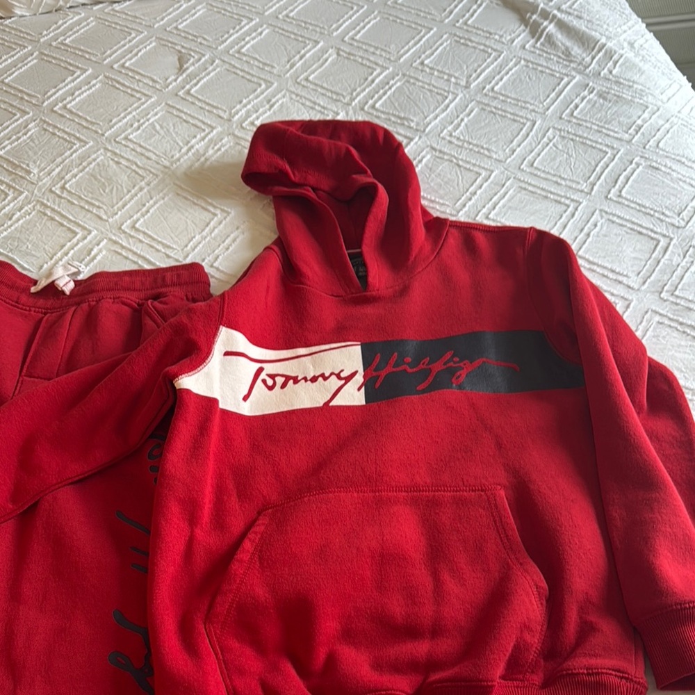 Tommy Hilfiger Red Matching Set Hoodie
